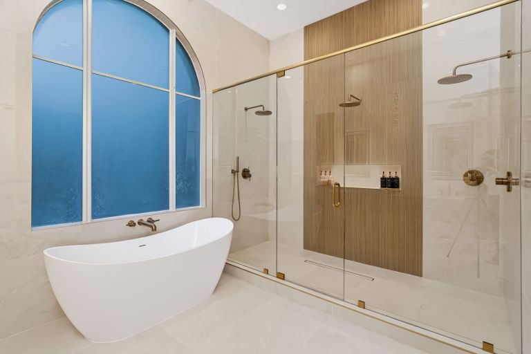 Arched Window Bathroom