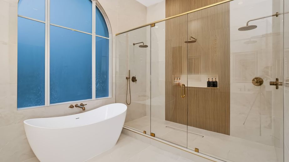 Arched Window Bathroom