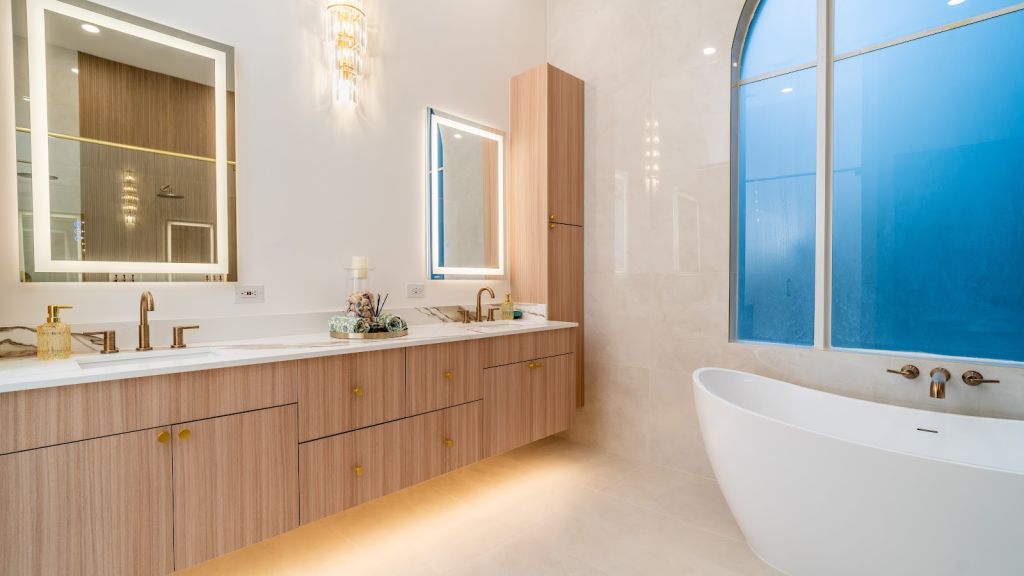 Arched Window Bathroom