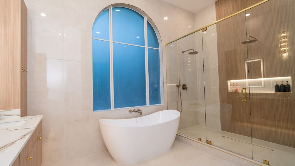 Arched Window Bathroom