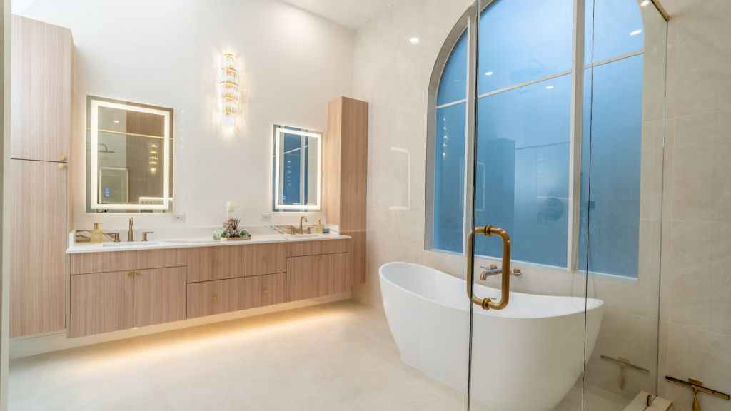 Arched Window Bathroom