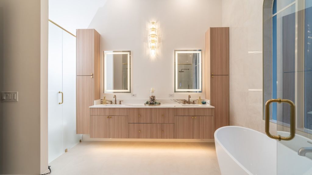 Arched Window Bathroom