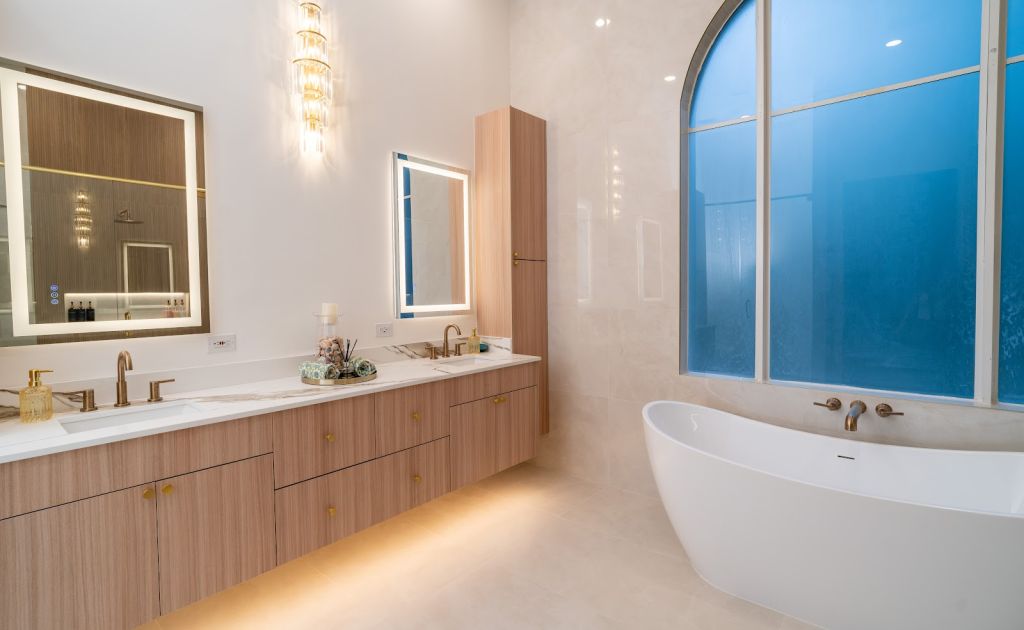 Arched Window Bathroom