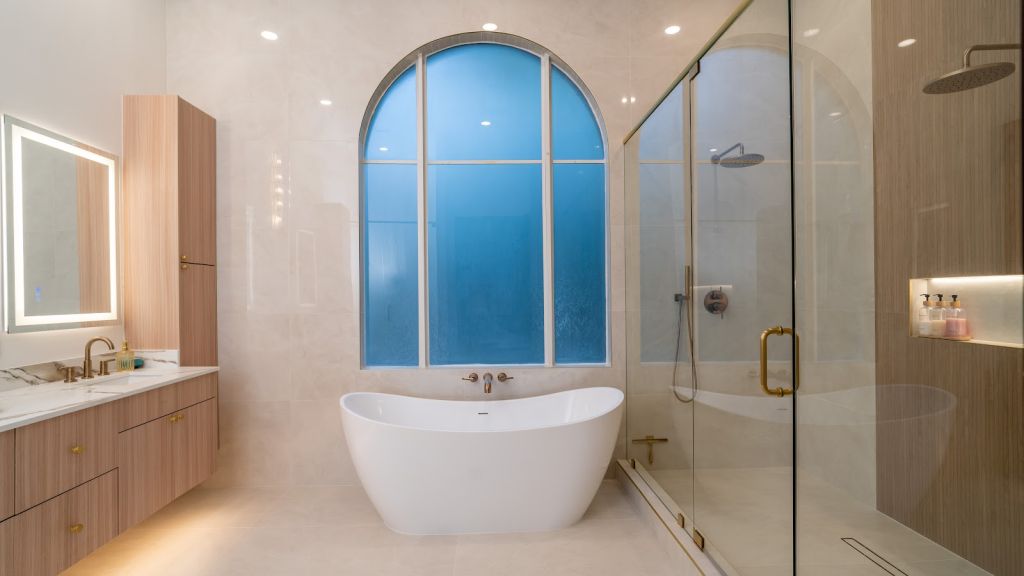 Arched Window Bathroom