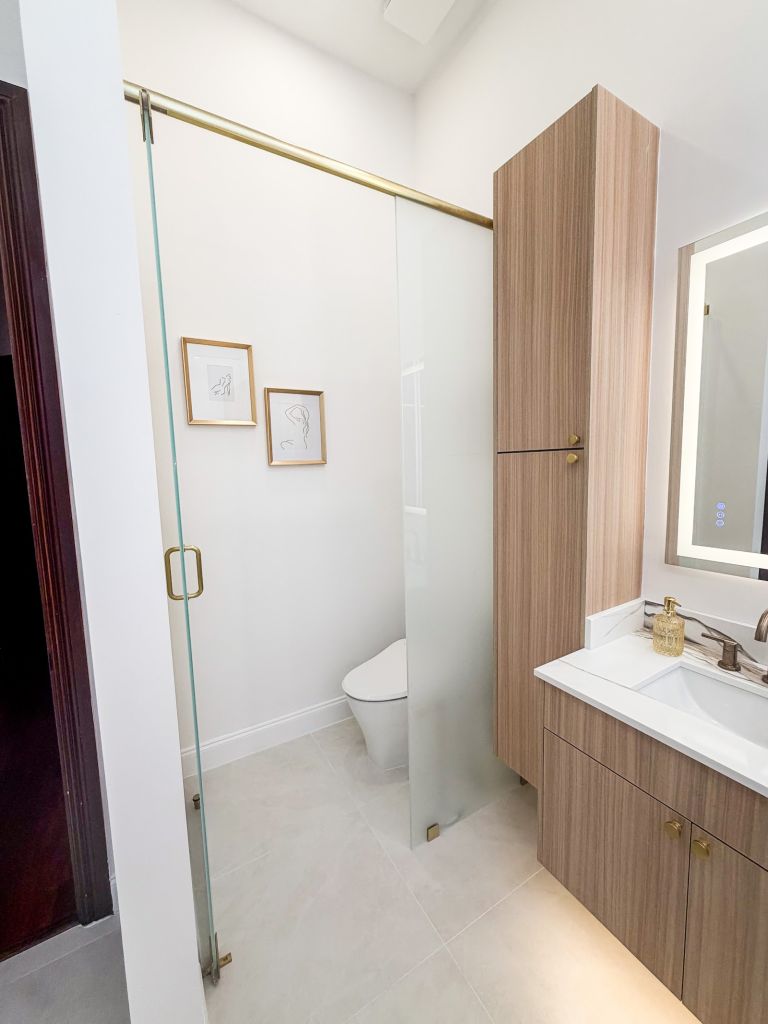Arched Window Bathroom