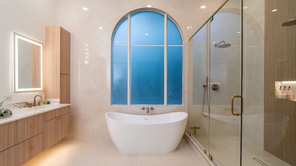 Arched Window Bathroom