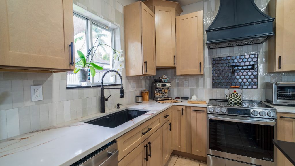 Navy and Maple Kitchen