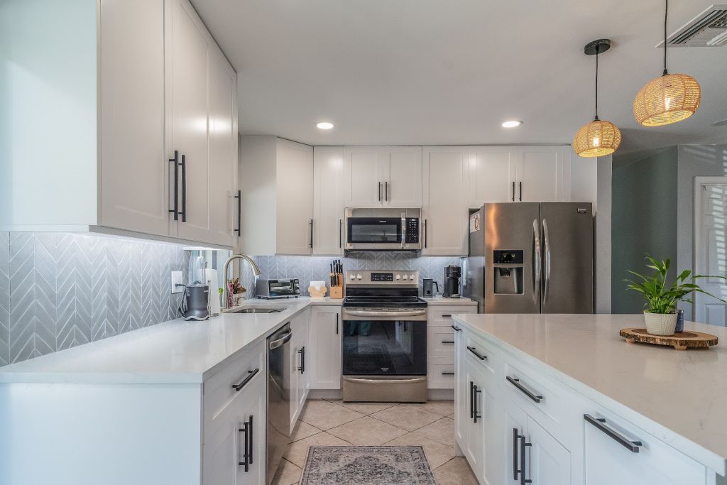 Chevron Backsplash Kitchen